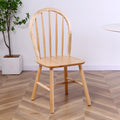 Solid Wood Windsor Hoop Back Dining Chair – Classic Farmhouse Spindle Kitchen Chair